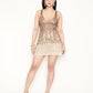 Gold Sequins ombré baby doll dress